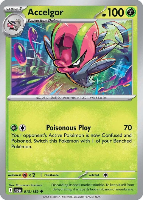 Accelgor 013  - Reverse Holofoil SV09 Journey Together - Uncommon