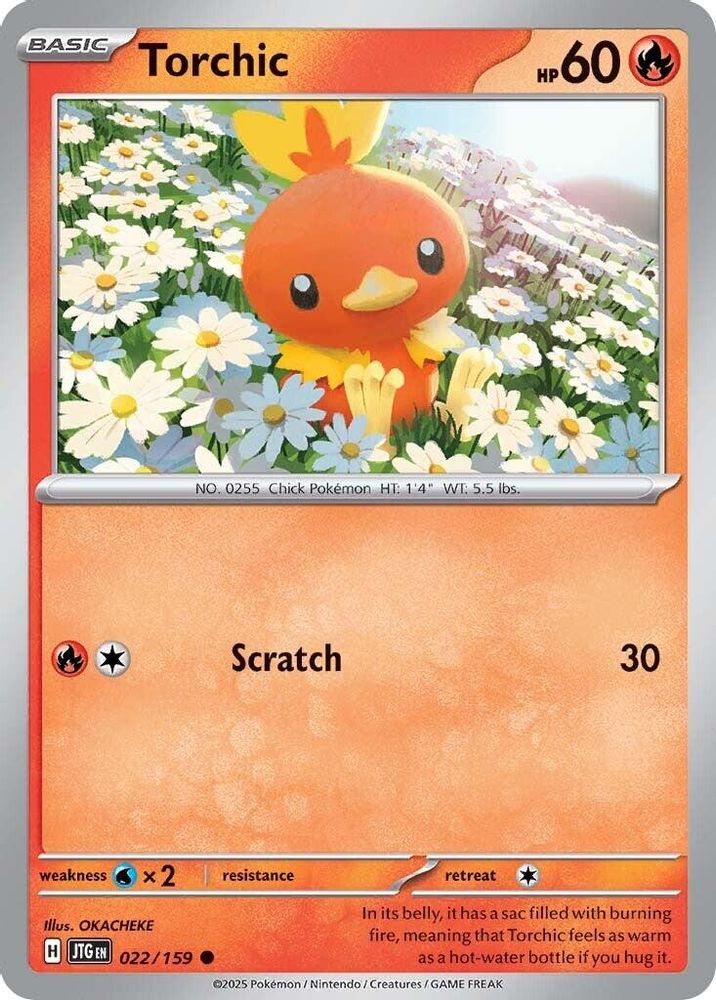 Torchic 022  - Reverse Holofoil SV09 Journey Together - Common