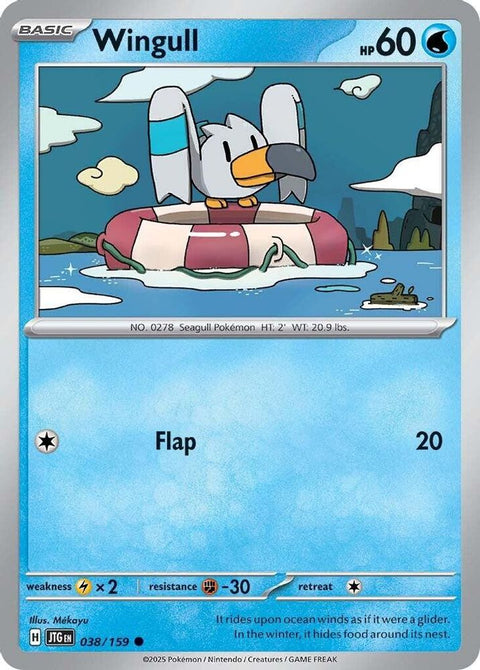 Wingull 038  - Reverse Holofoil SV09 Journey Together - Common