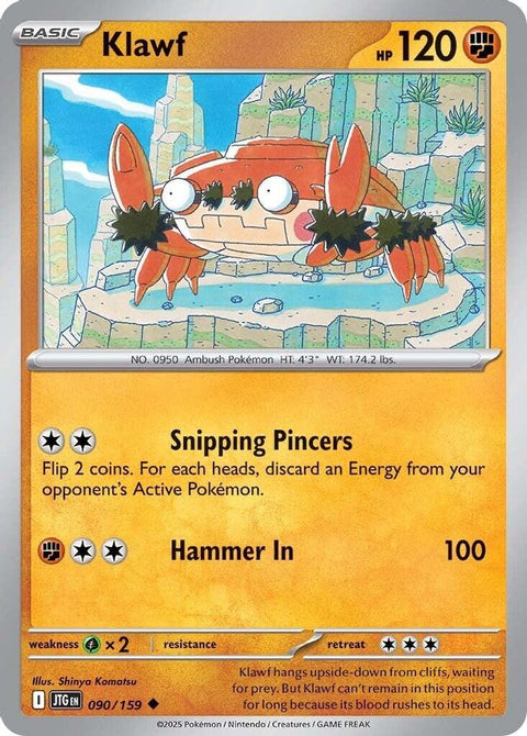 Klawf 090  - Reverse Holofoil SV09 Journey Together - Uncommon