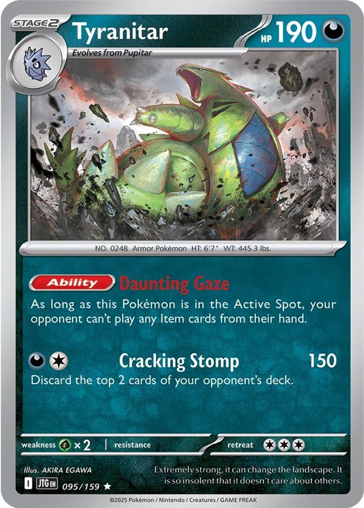 Tyranitar 095  - Reverse Holofoil SV09 Journey Together - Rare