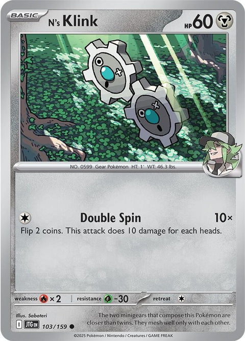 N's Klink 103  - Reverse Holofoil SV09 Journey Together - Common