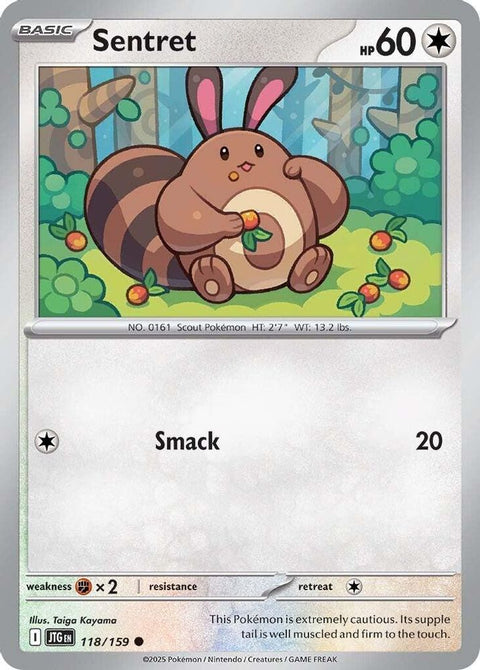Sentret 118  - Reverse Holofoil SV09 Journey Together - Common