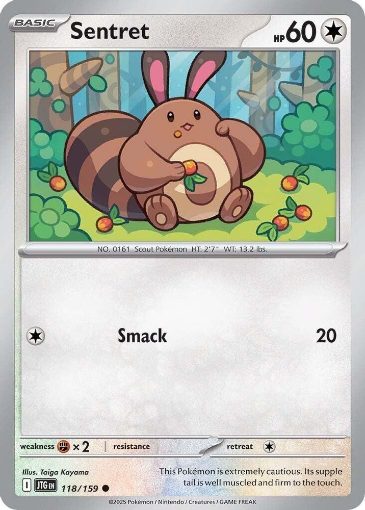 Sentret 118  - Reverse Holofoil SV09 Journey Together - Common