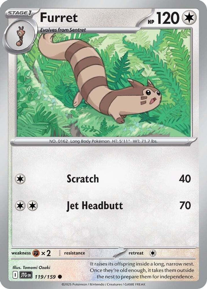 Furret 119/159  - Reverse Holofoil SV09 Journey Together - Common