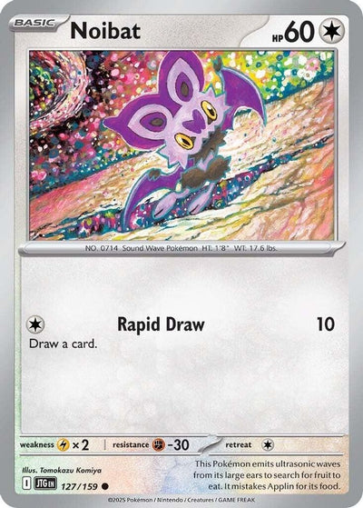 Noibat 127/159 - Reverse Holofoil SV09 Journey Together - Common
