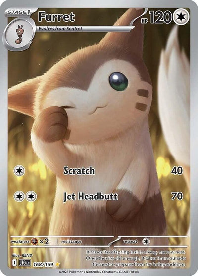 Furret 168/159 - Holofoil SV09 Journey Together - Illustration Rare
