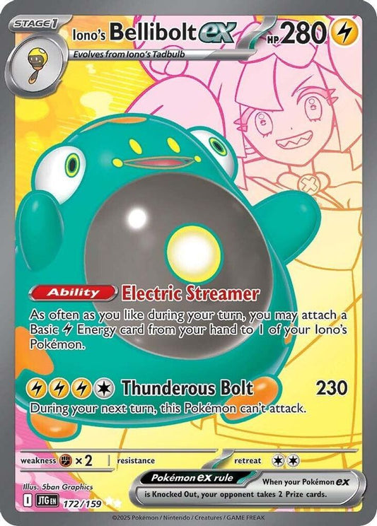 Iono's Bellibolt ex 172/159  - Holofoil SV09 Journey Together - Ultra Rare