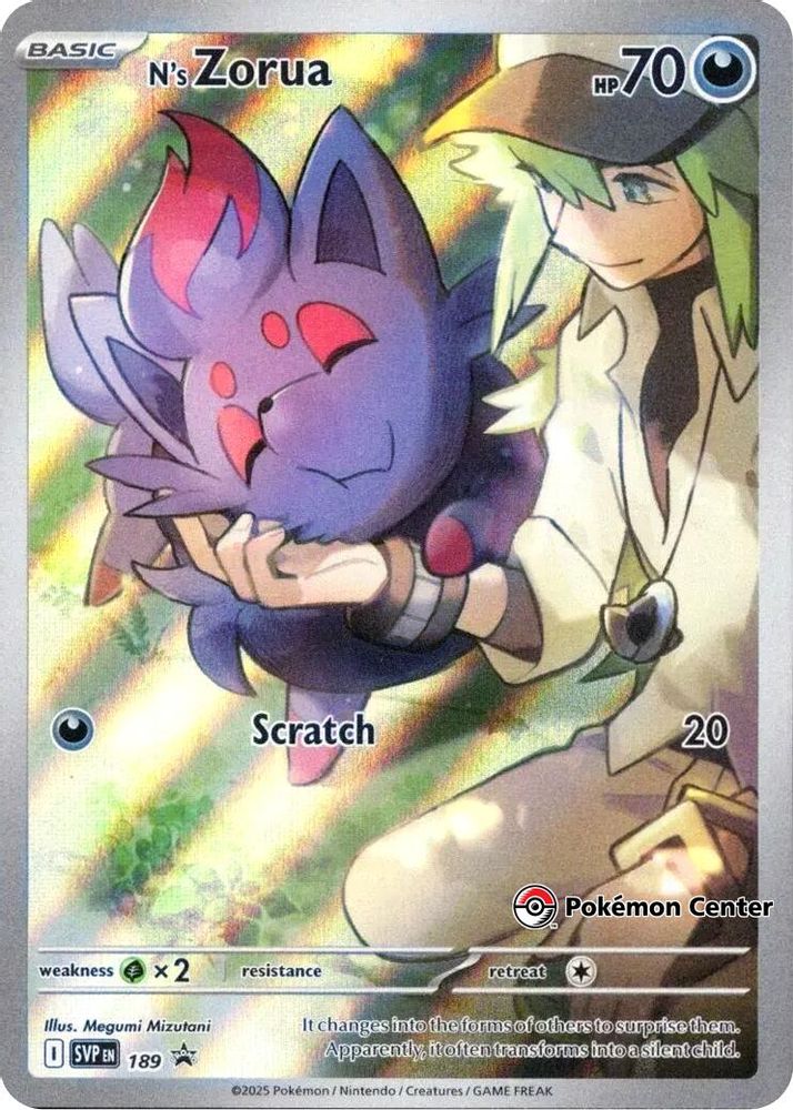 N's Zorua (Pokemon Center Exclusive) 189  - Holofoil SV Scarlet & Violet Promo Cards - Promo