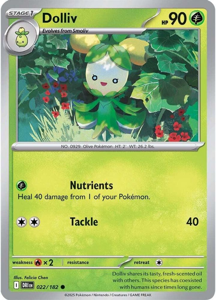 Dolliv 022  - Reverse Holofoil SV10 Destined Rivals - Common