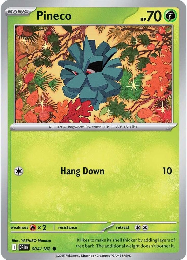Pineco 004  - Reverse Holofoil SV10 Destined Rivals - Common