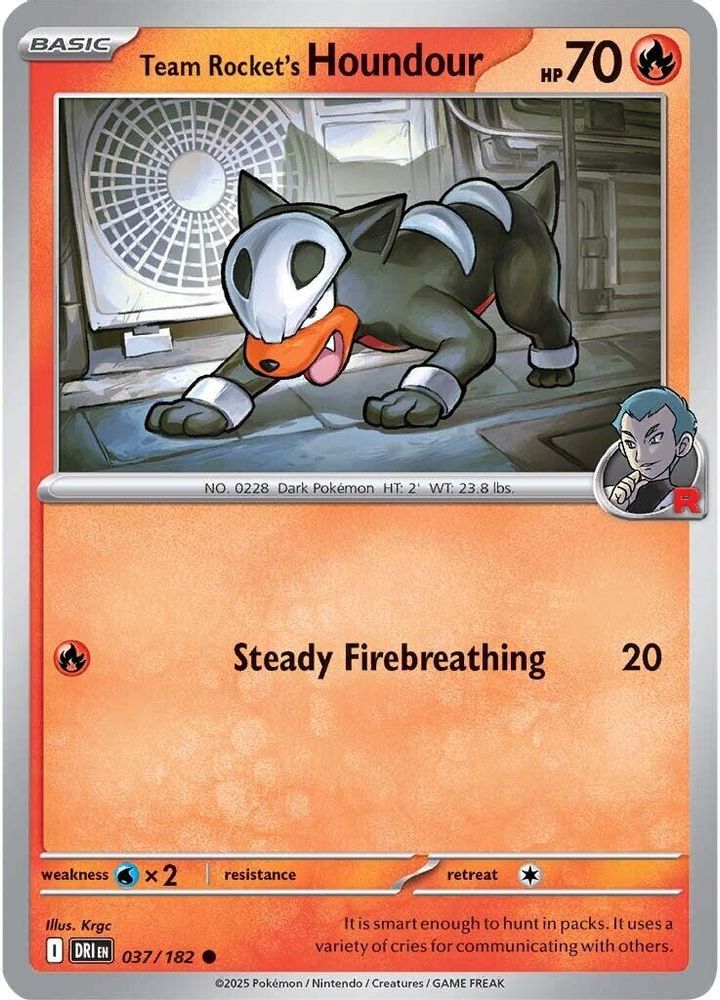 Team Rocket's Houndour 037  SV10 Destined Rivals - Common