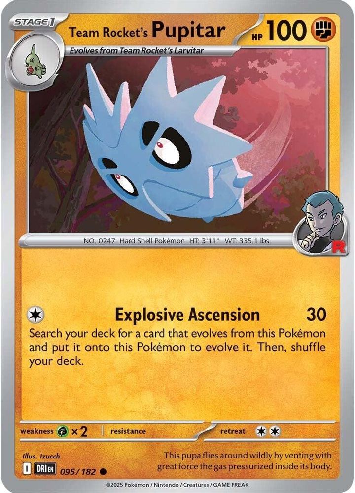 Team Rocket's Pupitar 095  SV10 Destined Rivals - Common