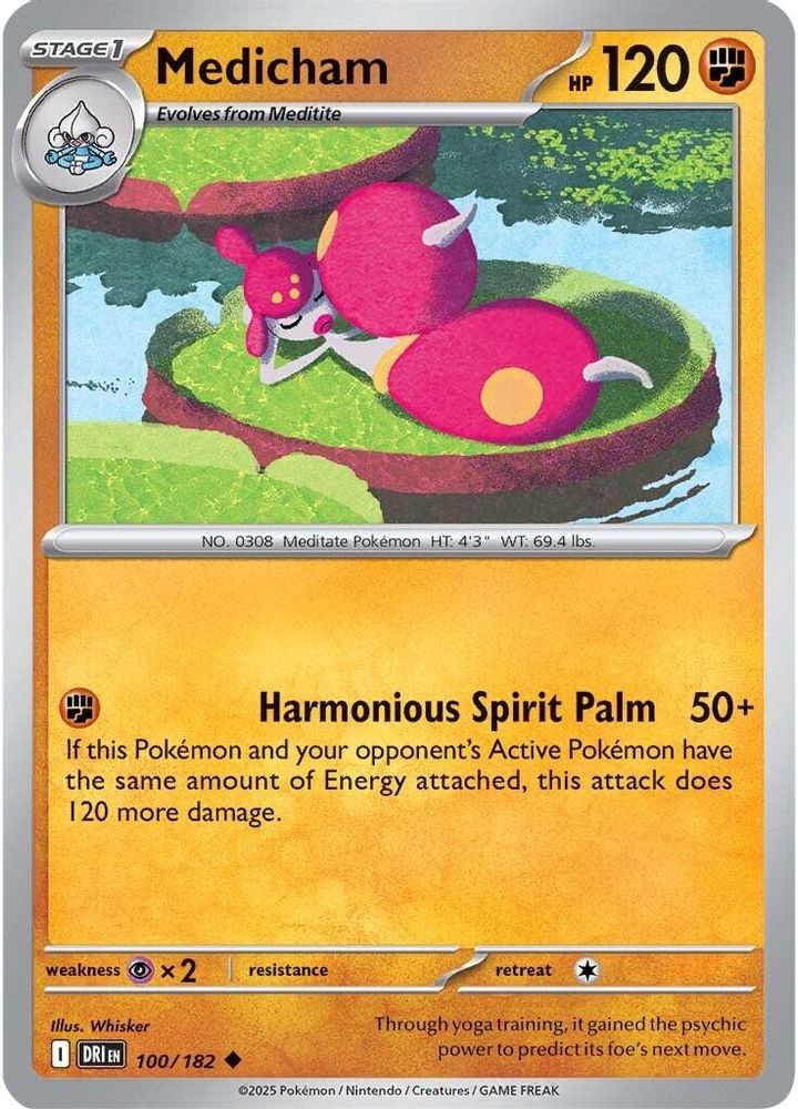 Medicham 100  SV10 Destined Rivals - Uncommon