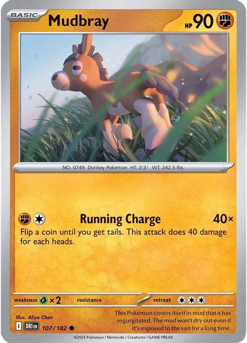 Mudbray 107  - Reverse Holofoil SV10 Destined Rivals - Common