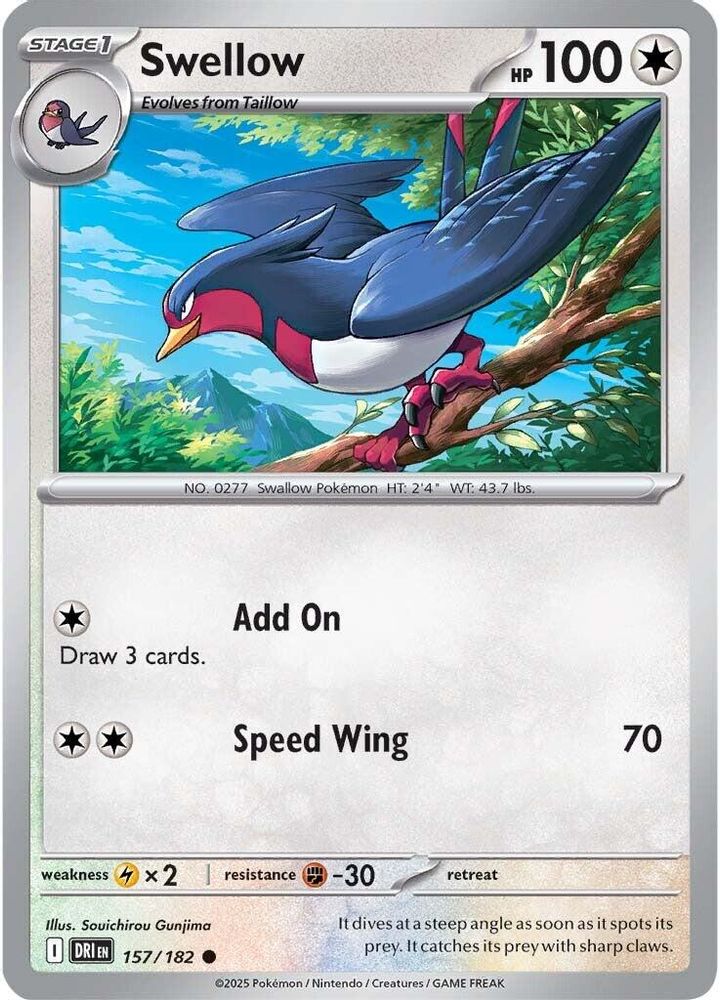 Swellow 157  SV10 Destined Rivals - Common