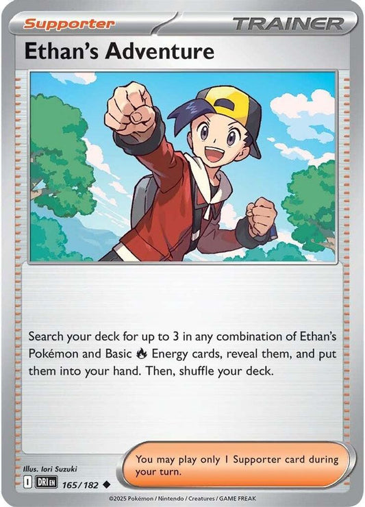 Ethan's Adventure 165/182  - Reverse Holofoil SV10 Destined Rivals - Uncommon