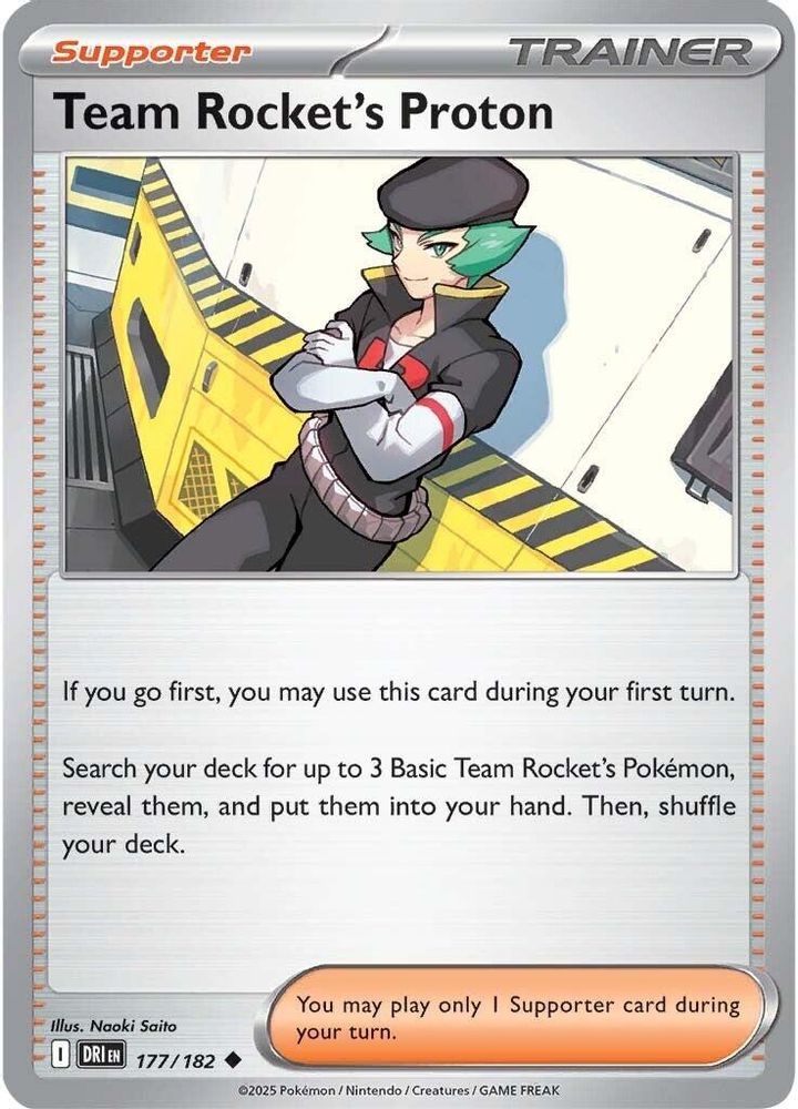 Team Rocket's Proton 177/182  - Reverse Holofoil SV10 Destined Rivals - Uncommon