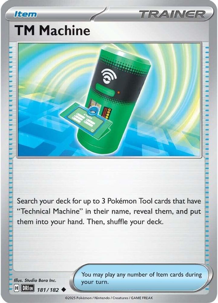 TM Machine 181  - Reverse Holofoil SV10 Destined Rivals - Uncommon