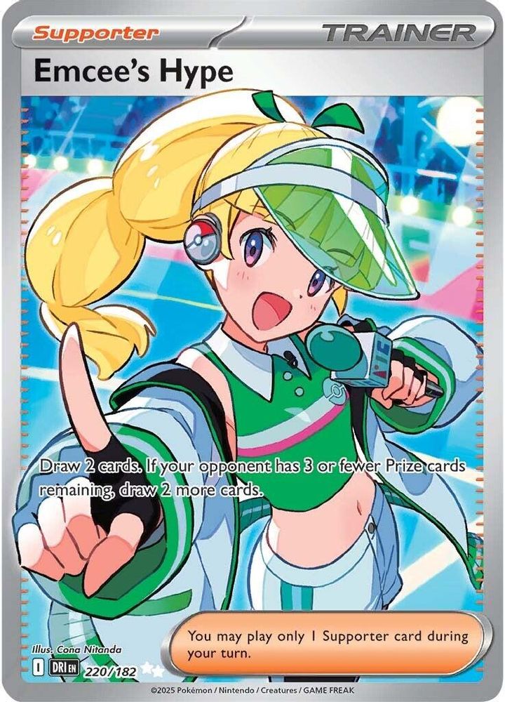 Emcee's Hype 220/182  - Holofoil SV10 Destined Rivals - Ultra Rare