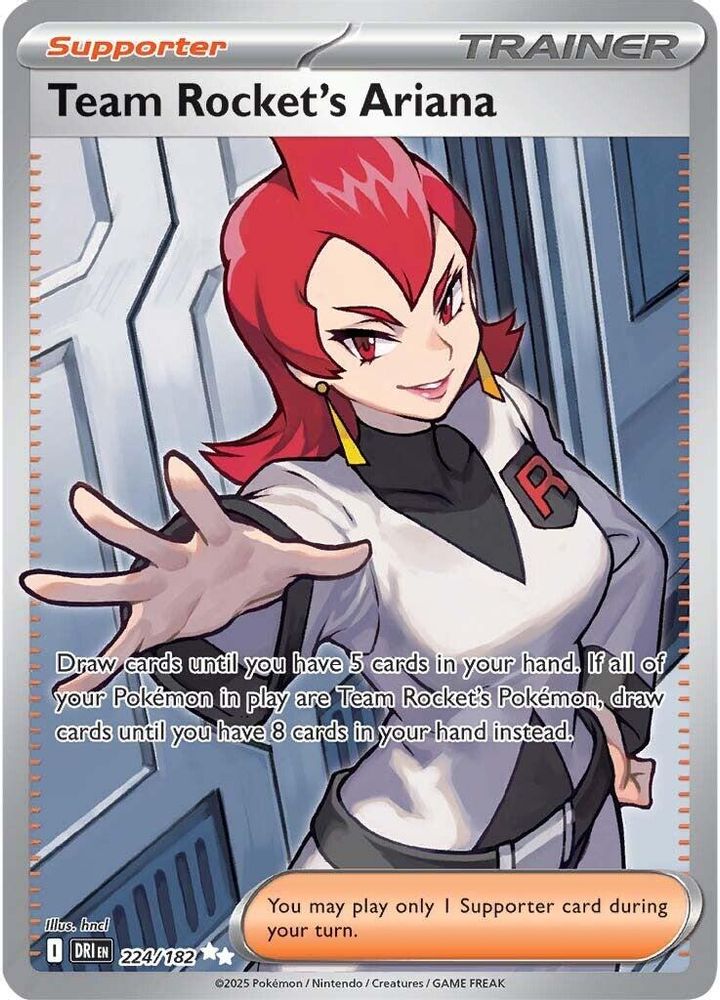 Team Rocket's Ariana 224/182  - Holofoil SV10 Destined Rivals - Ultra Rare