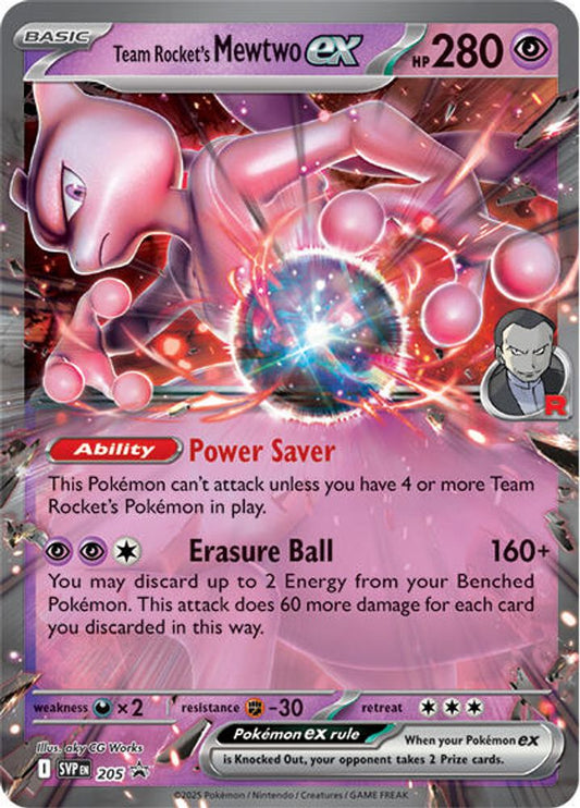 Team Rocket's Mewtwo ex 205  - Holofoil SV Scarlet & Violet Promo Cards - Promo