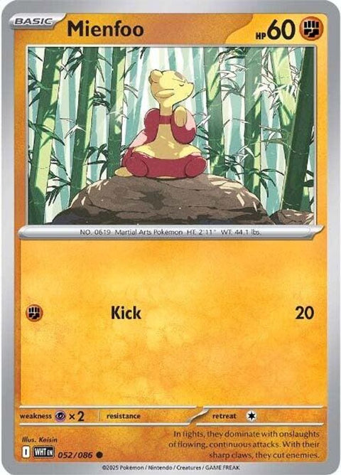 Mienfoo 052  - Reverse Holofoil SV White Flare - Common