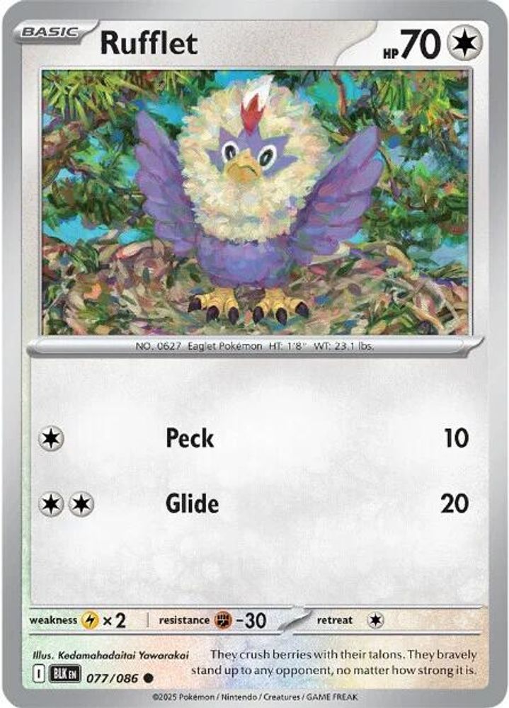 Rufflet 077  SV Black Bolt - Common