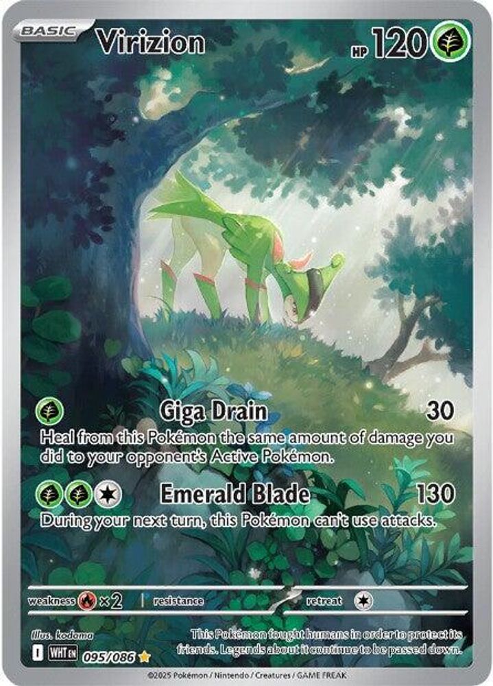 Virizion 095/086  - Holofoil SV White Flare - Illustration Rare