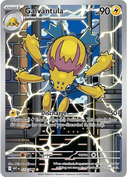 Galvantula 117/086  - Holofoil SV White Flare - Illustration Rare