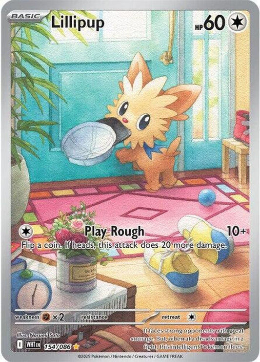 Lillipup 154/086  - Holofoil SV White Flare - Illustration Rare