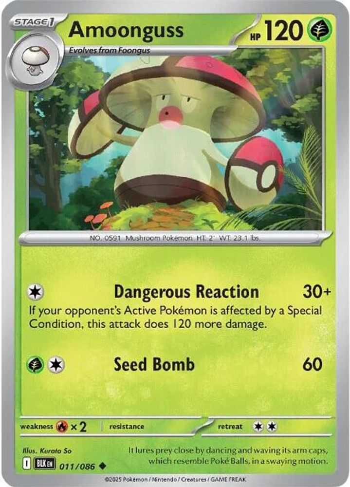 Amoonguss 011  SV Black Bolt - Uncommon
