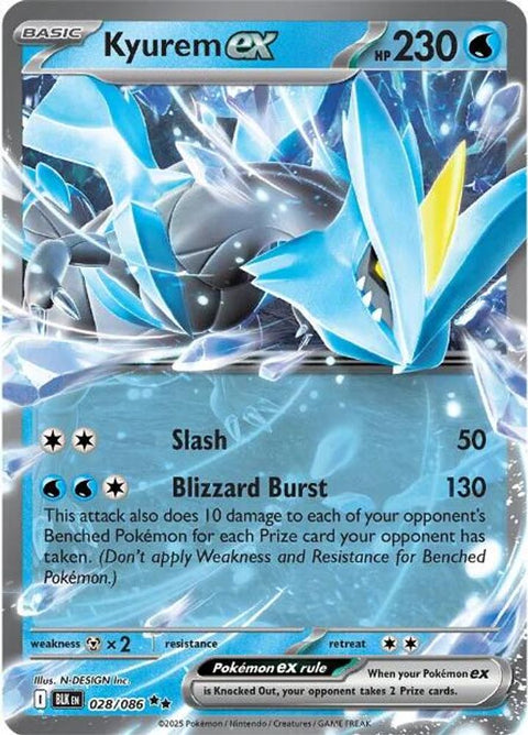 Kyurem ex 028  - Holofoil SV Black Bolt - Double Rare