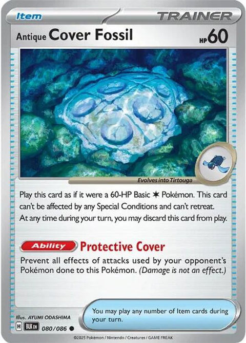 Antique Cover Fossil 080  SV Black Bolt - Common