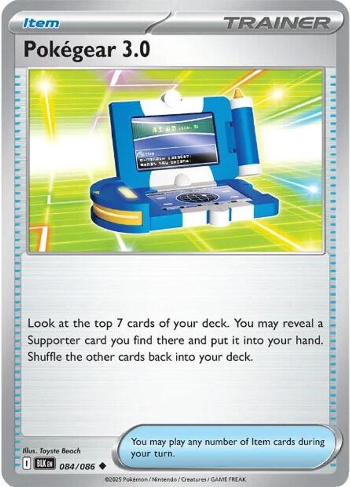 Pokegear 3.0 084  - Reverse Holofoil SV Black Bolt - Uncommon
