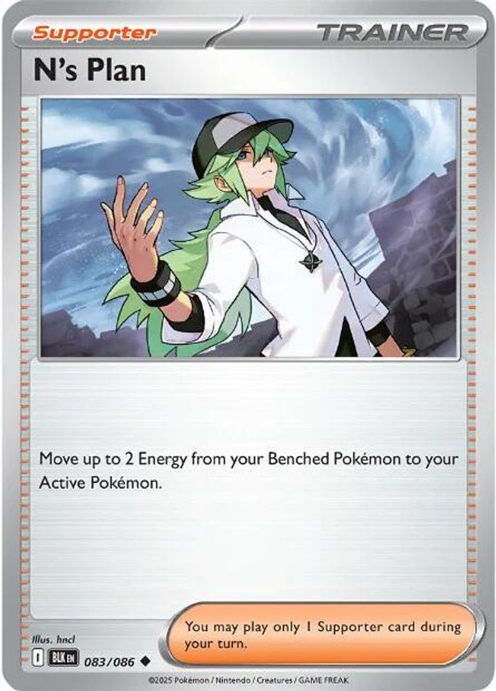 N's Plan 083  - Reverse Holofoil SV Black Bolt - Uncommon