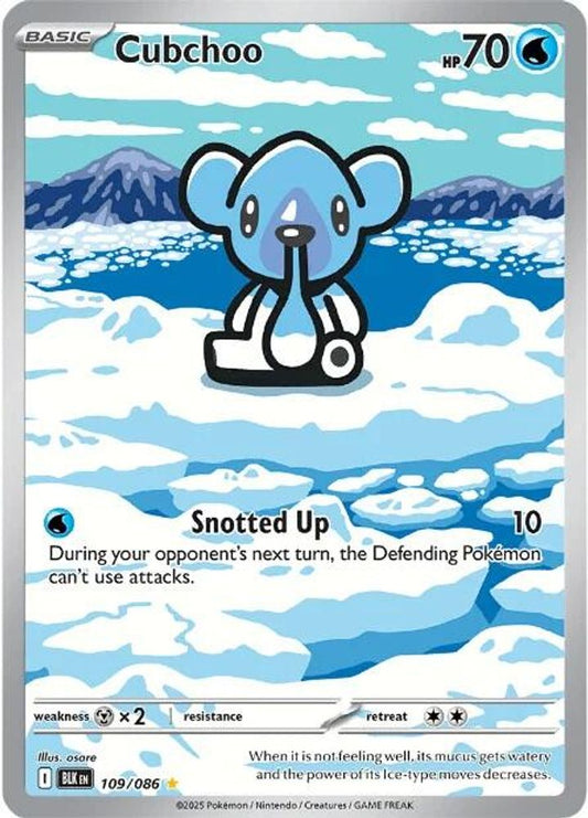 Cubchoo 109/086  - Holofoil SV Black Bolt - Illustration Rare