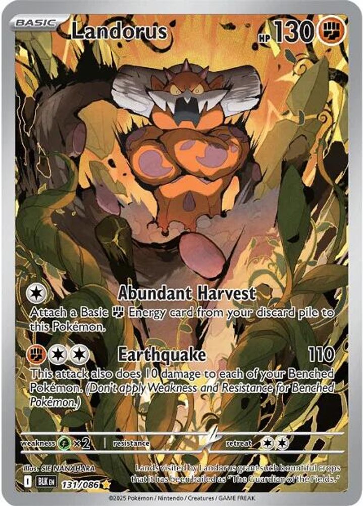 Landorus 131/086  - Holofoil SV Black Bolt - Illustration Rare