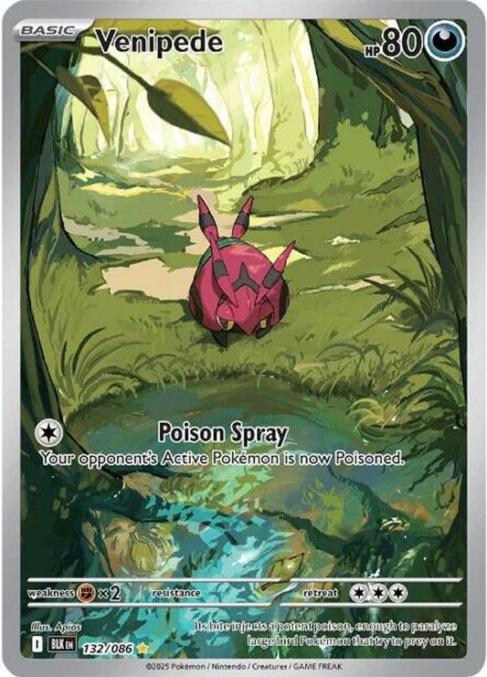 Venipede 132/086  - Holofoil SV Black Bolt - Illustration Rare