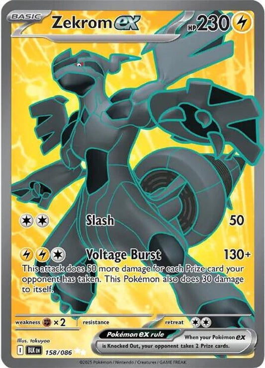 Zekrom ex 158/086  - Holofoil SV Black Bolt - Ultra Rare