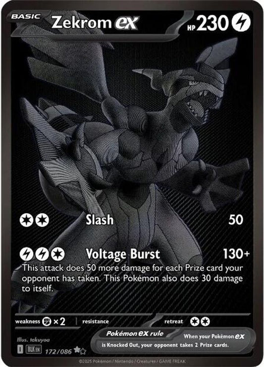Zekrom ex 172/086  - Holofoil SV Black Bolt - Black White Rare