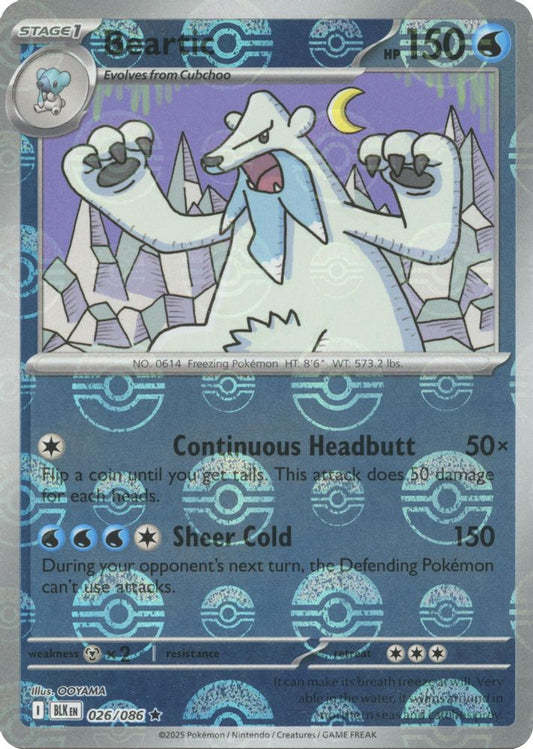 Beartic (Poke Ball Pattern) 026  - Holofoil SV Black Bolt - Rare