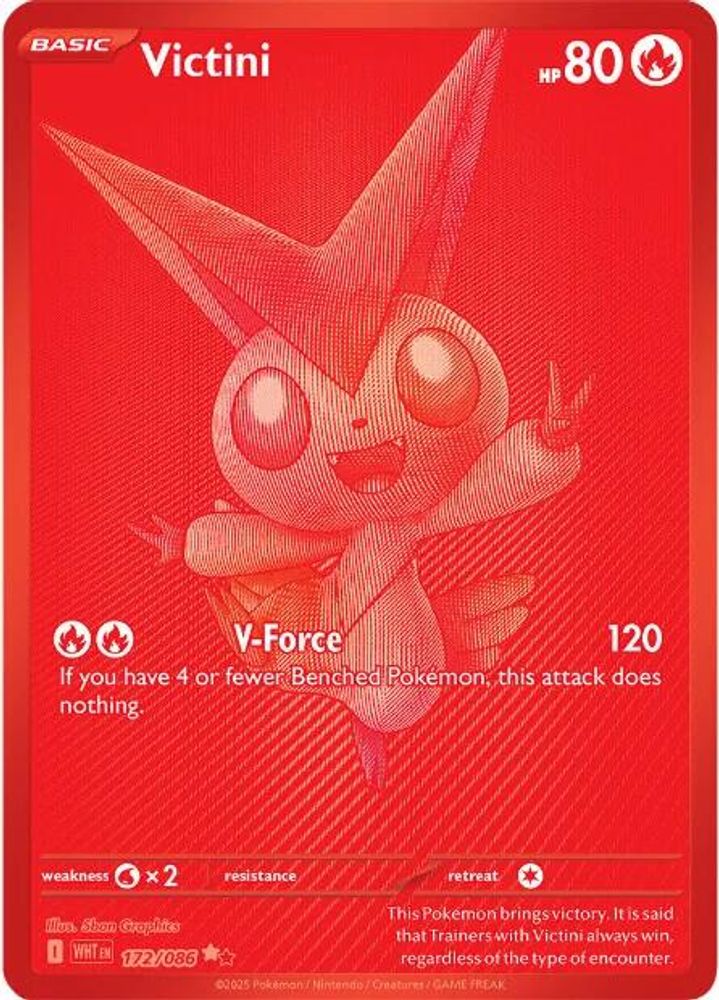 Victini 172/086  - Holofoil SV White Flare - Black White Rare