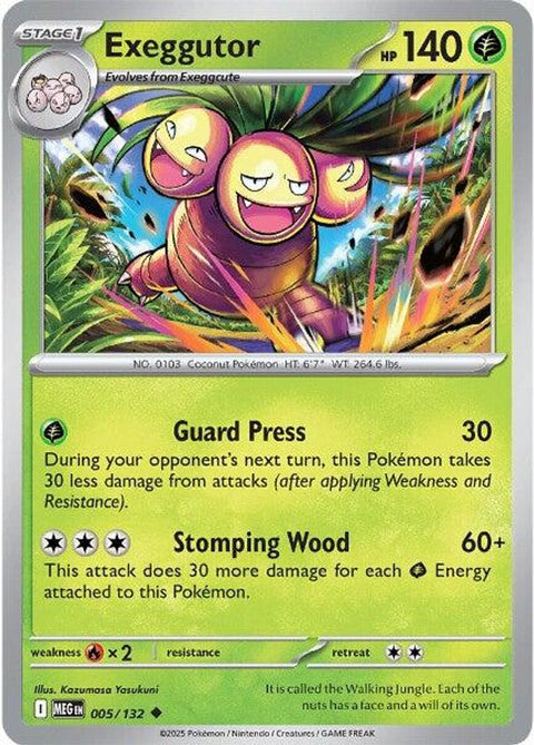 Exeggutor 005/132  - Reverse Holofoil ME01 Mega Evolution - Uncommon