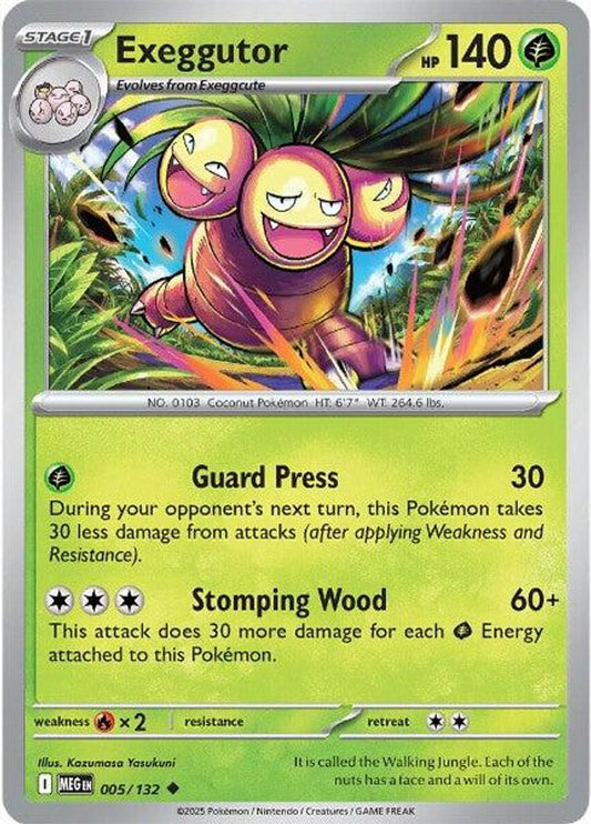 Exeggutor 005/132  - Reverse Holofoil ME01 Mega Evolution - Uncommon