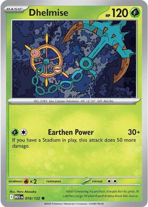 Dhelmise 018  - Reverse Holofoil ME01 Mega Evolution - Common