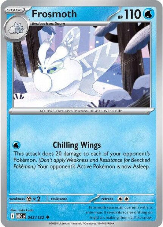 Frosmoth 043  - Reverse Holofoil ME01 Mega Evolution - Uncommon