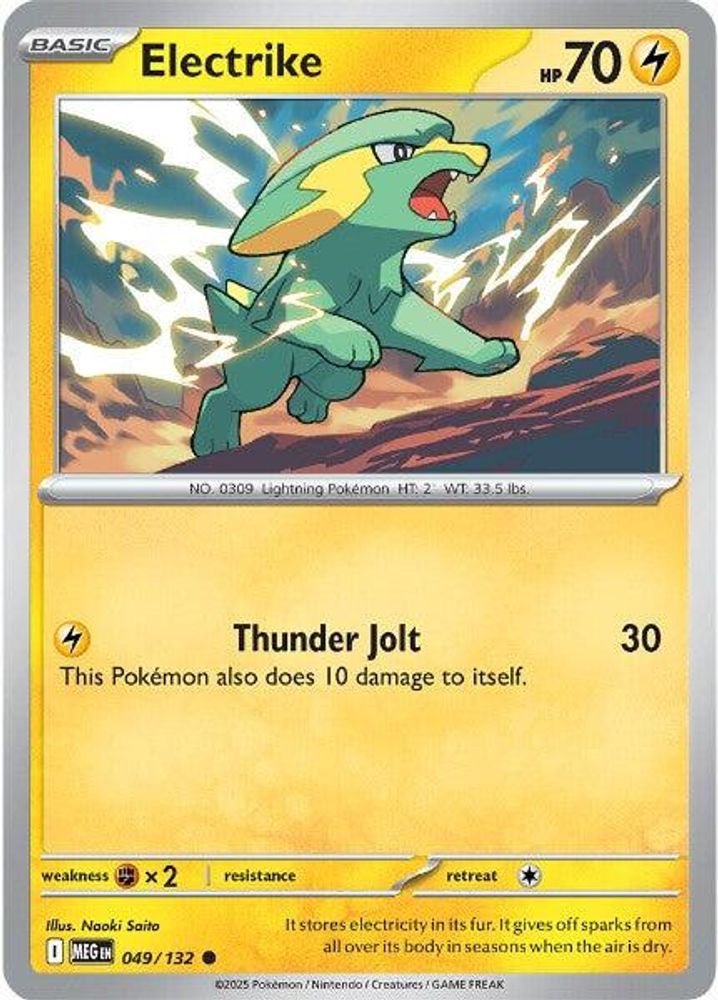Electrike 049  - Reverse Holofoil ME01 Mega Evolution - Common