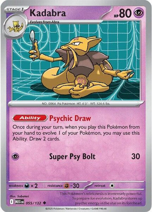 Kadabra 055  - Reverse Holofoil ME01 Mega Evolution - Uncommon