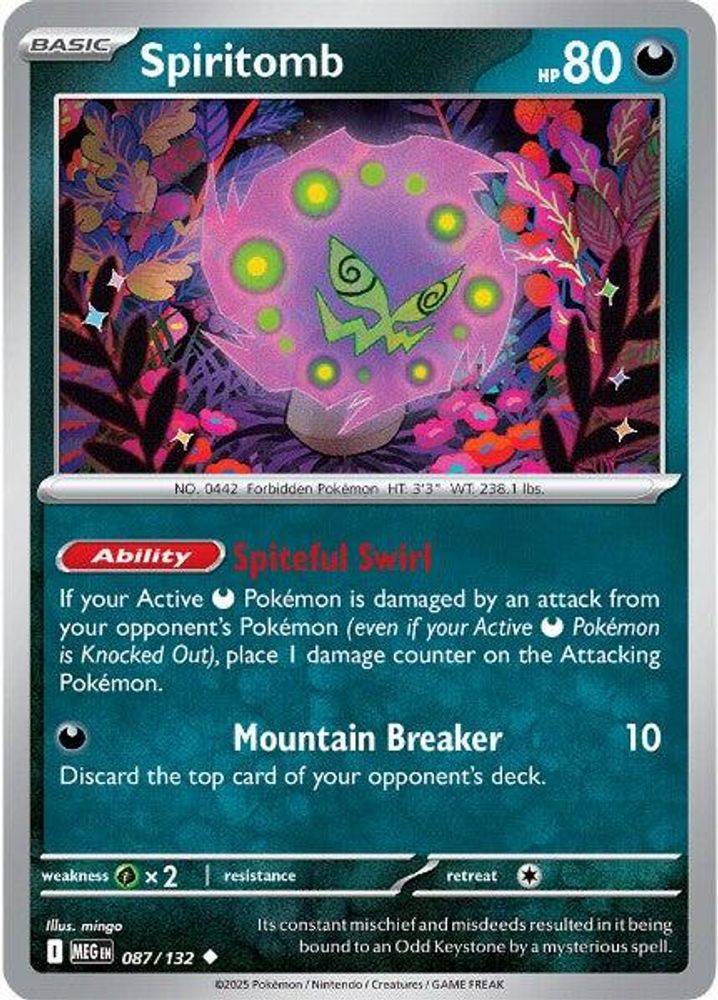 Spiritomb 087/132  - Reverse Holofoil ME01 Mega Evolution - Uncommon